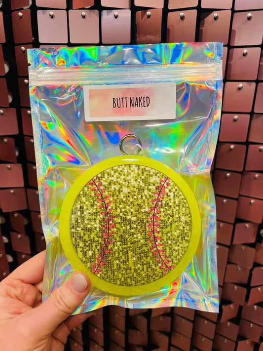 RTS Faux Glitter Softball Car Freshie
