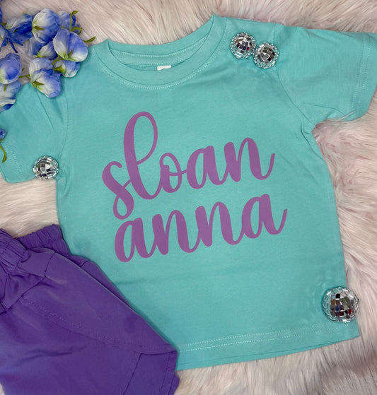 Girls Custom Name Tee’s