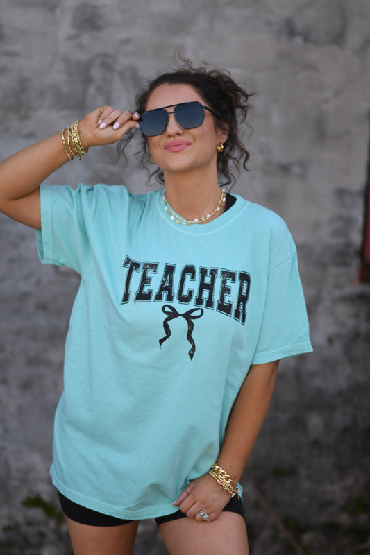 Teacher Bow Tee