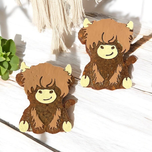 Highland Cow Magnet Set