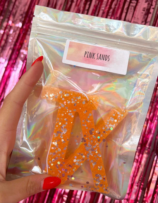 RTS Orange Glittery TX Car Freshie